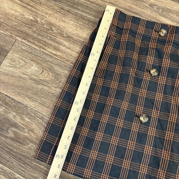 Madewell Double Breasted Plaid Mini Skirt Size XXL - Picture 6 of 11